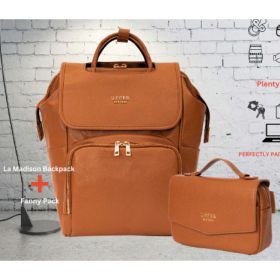 Large Capacity Multifunctional Shoulder PU Backpack (Option: Set5)